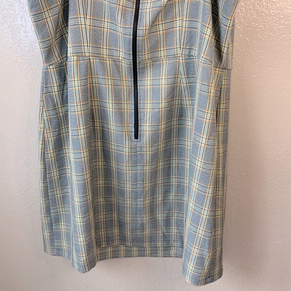 Bebop Tartan Plaid Square Neck Sleeveless Academia Yellow Sheath Dress Size 2X - Picture 10 of 10